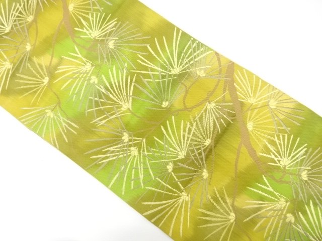 JAPANESE NAGOYA OBI / CHIKUZEN HAKATA / WOVEN PINE